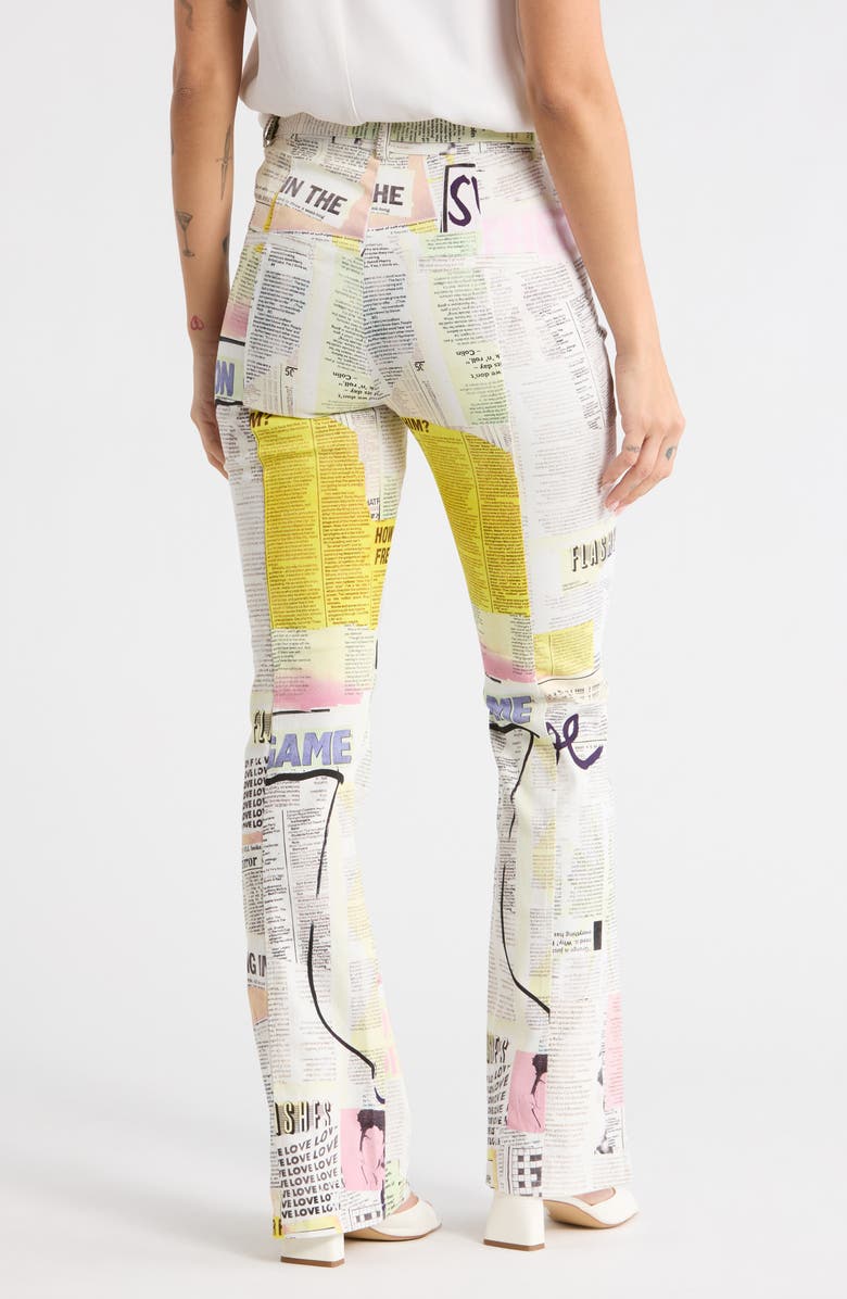 Desigual Belted Stretch Cotton Pants, Alternate, color, White