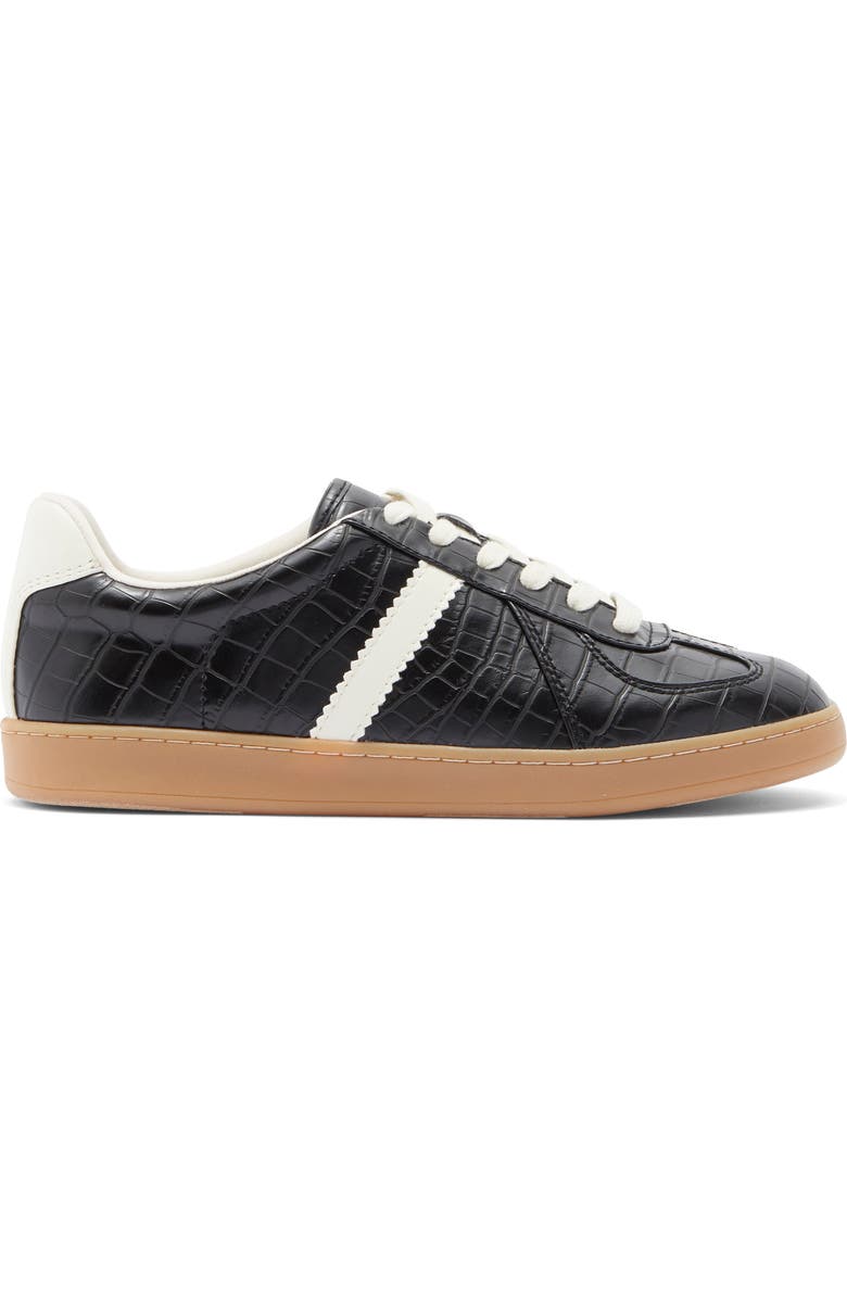 NORDSTROM RACK Philly Embossed Lace-Up Sneaker, Alternate, color, Black Croco