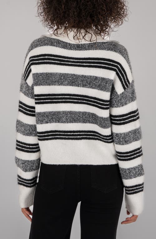 Kut From The Kloth Lilia Boxy Half Button Sweater In Multi