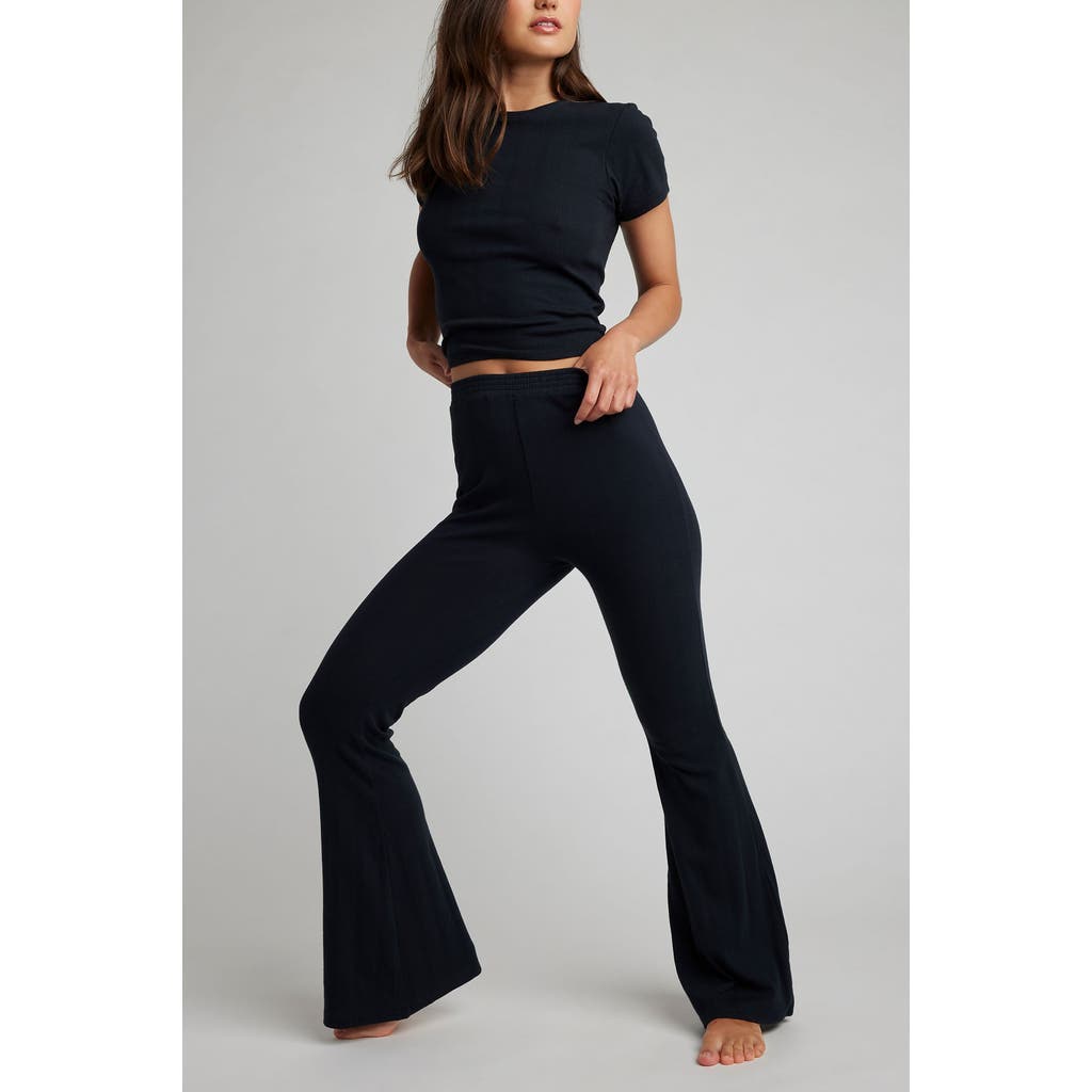 Negative Underwear Pointelle Flare Pant In Black