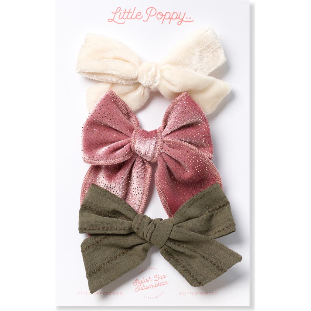 Little Poppy Co The Bow Clip Set in The Stella  product