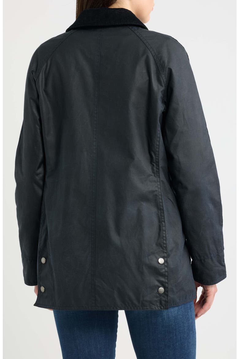 125th Anniversary Beadnell Waxed Cotton Jacket, Alternate, color, NAVY/ SEATTLE TARTAN