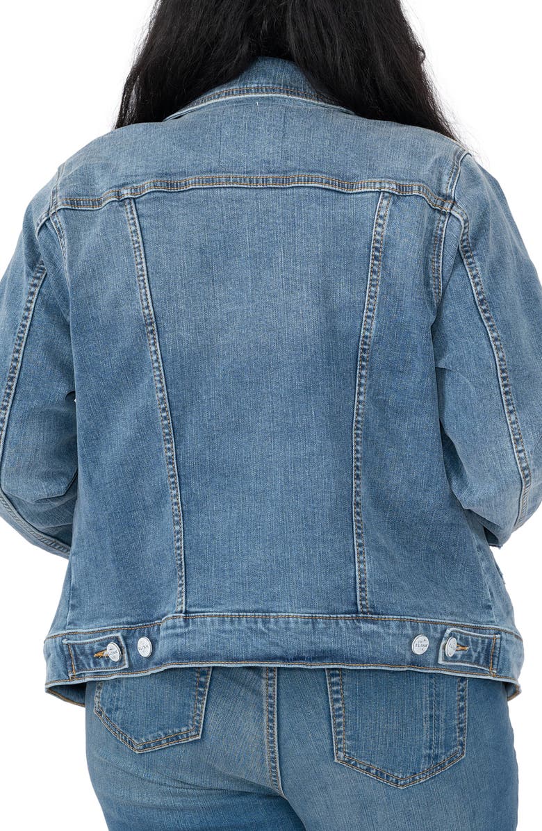 SLINK Jeans Denim Trucker Jacket, Alternate, color, 