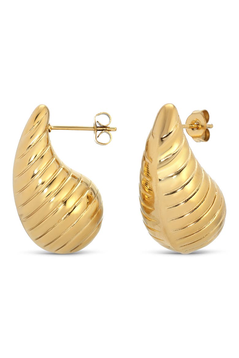 Louis Teardrop Hoop Earrings, Main, color, GOLD