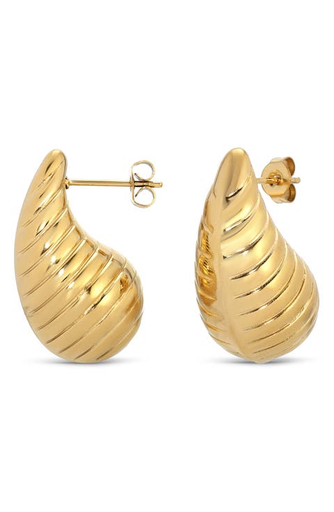Louis Teardrop Hoop Earrings