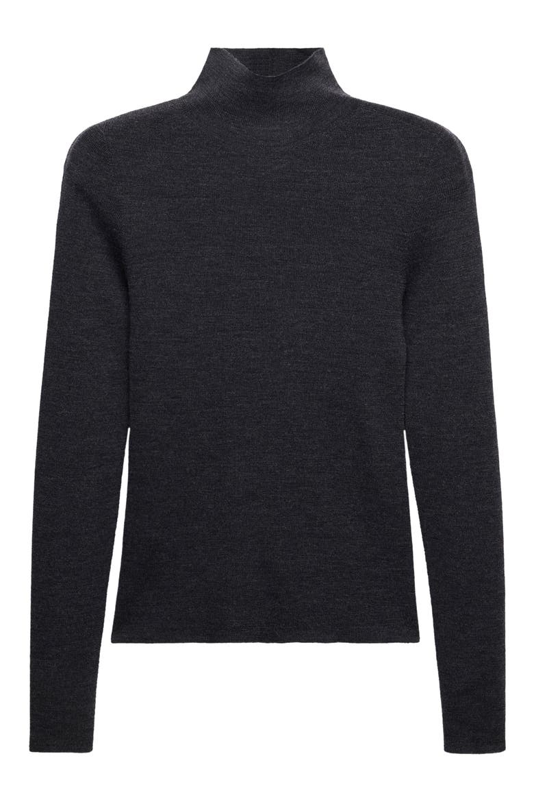 Wool Turtleneck Sweater, Alternate, color, CHARCOAL