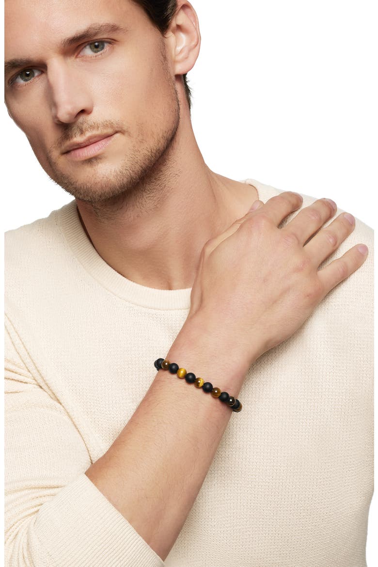 Spiritual Beads Bracelet with Black Onyx and Tigers Eye, Alternate, color, TIGERS EYE