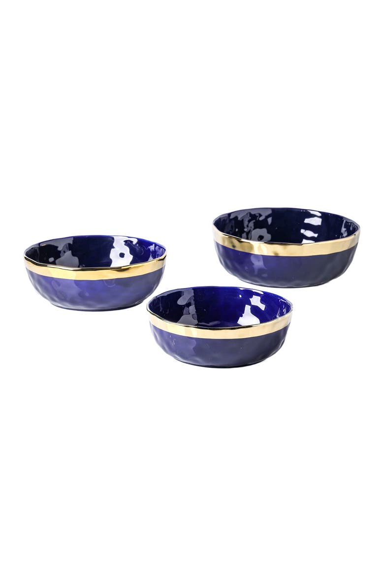 Florian Porcelain 3-Piece Serving Bowl Set, Main, color, Blue