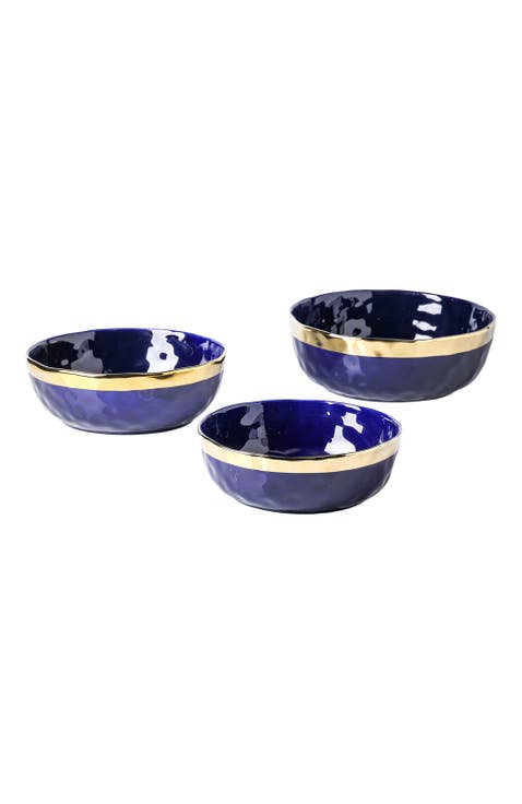 Florian Porcelain 3-Piece Serving Bowl Set