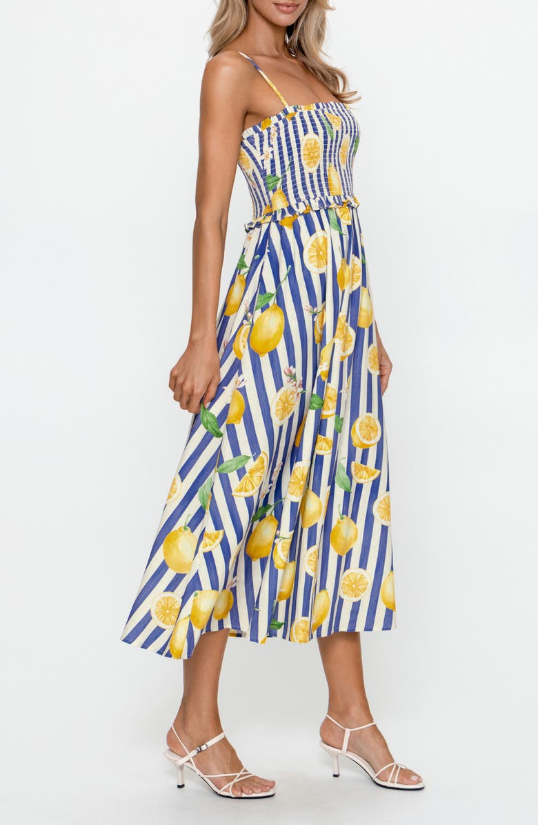 PS By Cupshe Smocked Sleeveless Midi Dress, Alternate, color,