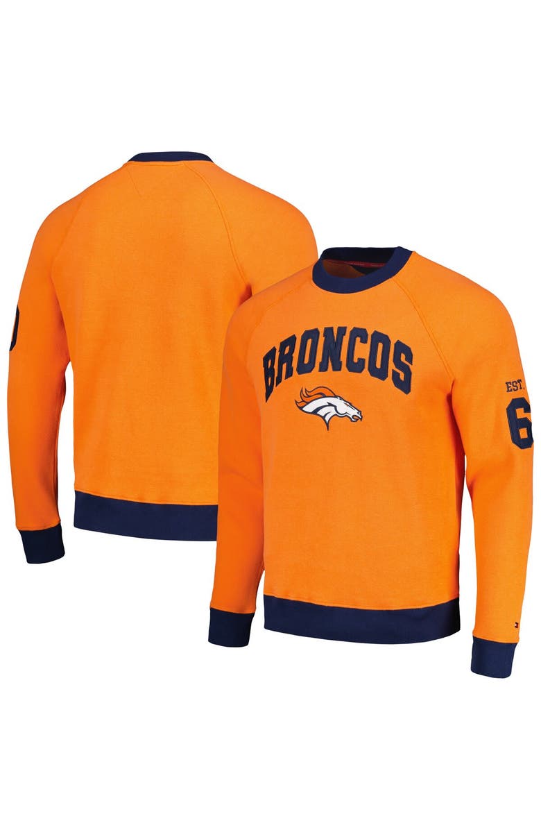 Tommy Hilfiger Men's Tommy Hilfiger Orange Denver Broncos Reese Raglan Tri-Blend Pullover Sweatshirt, Main, color, Orange