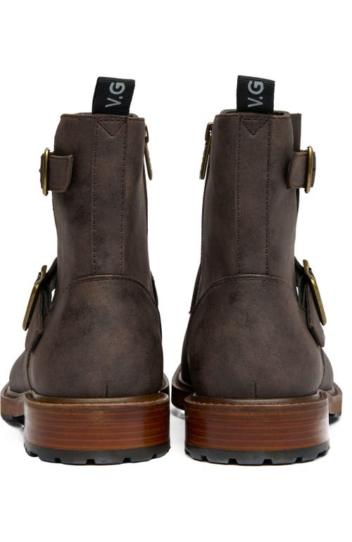 V.gan London Vegan Arug Biker Boots In Brown