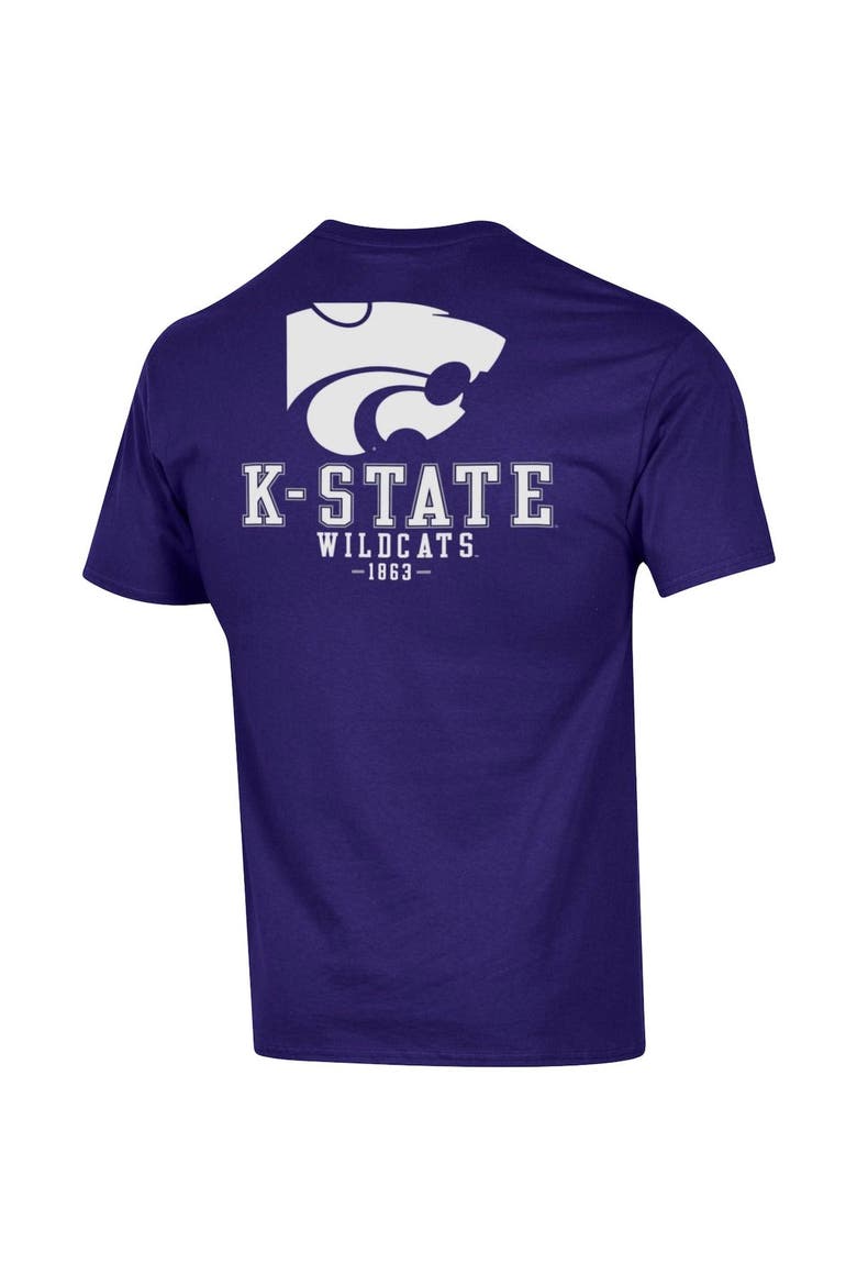 Men's Champion Purple Kansas State Wildcats Stack 2-Hit T-Shirt, Alternate, color, Purple
