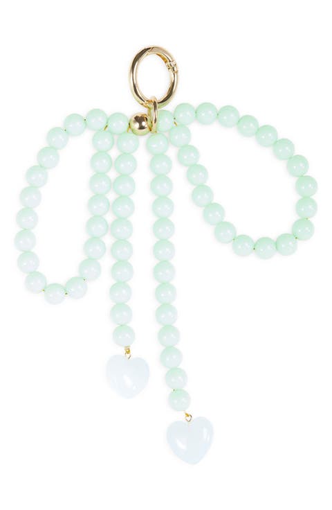 Beaded Bow Bag Charm