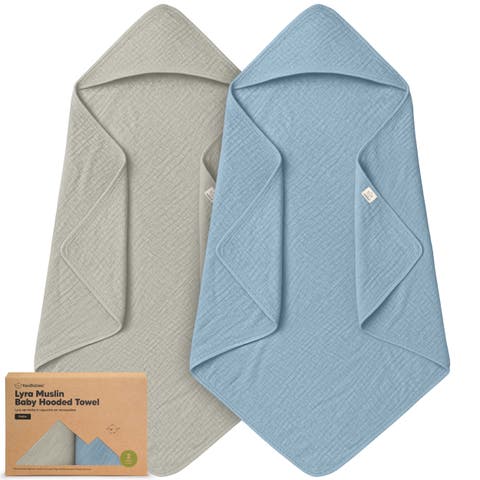2-Pack Lyra Muslin Hooded Towels