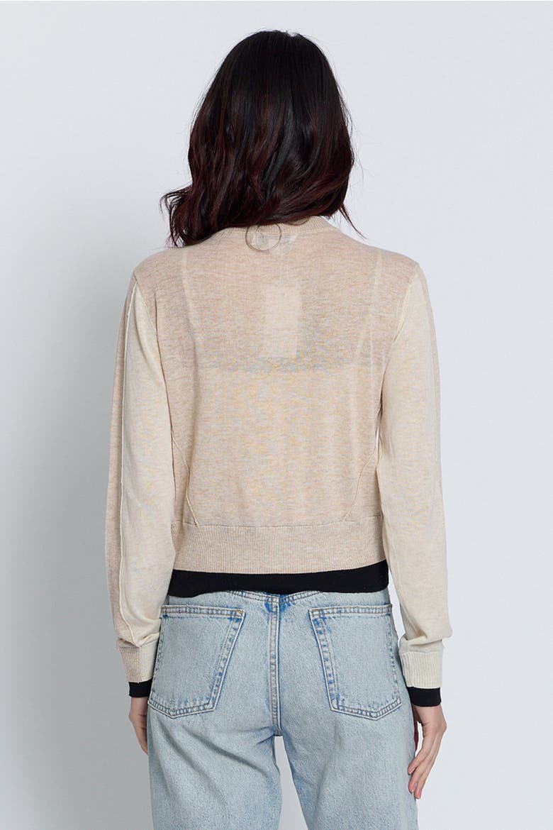 Quinn Colorblocked Sheer Cardigan, Alternate, color, NEUTRAL COMBO