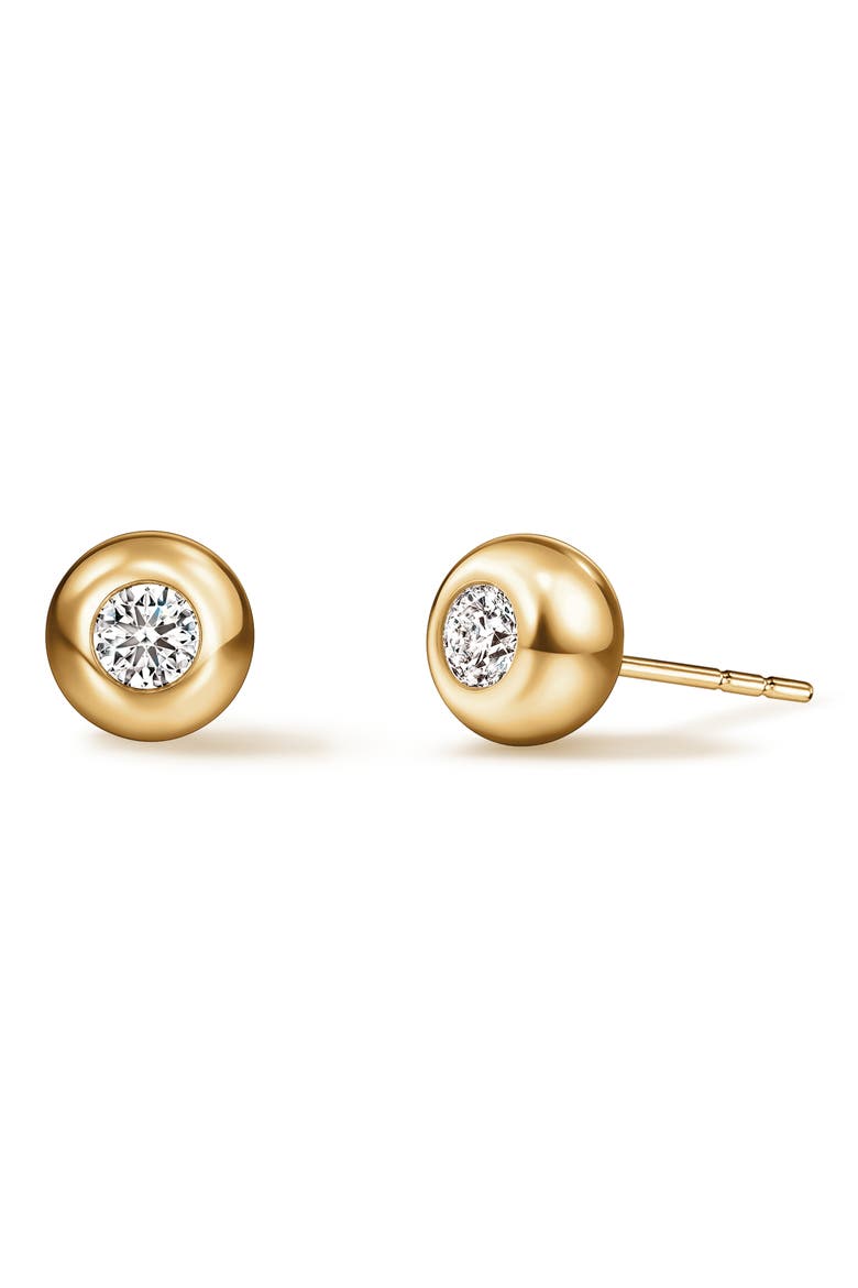 Dream Solo 18k Gold Diamond Stud Earrings, Main, color, 18K YELLOW GOLD/DIAMOND