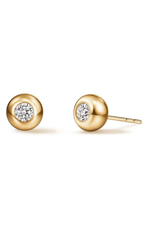 Dream Solo 18k Gold Diamond Stud Earrings
