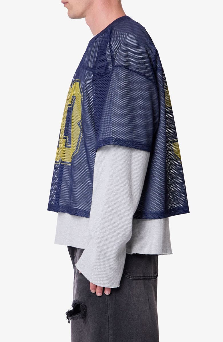mnml Football Mesh Jersey, Alternate, color, Navy