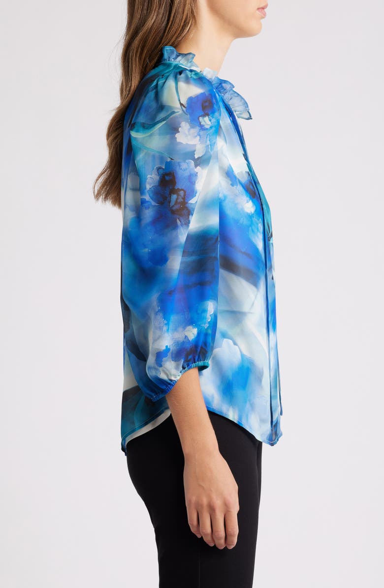 Anne Klein Tulla Abstract Floral Print Popover Top, Alternate, color,