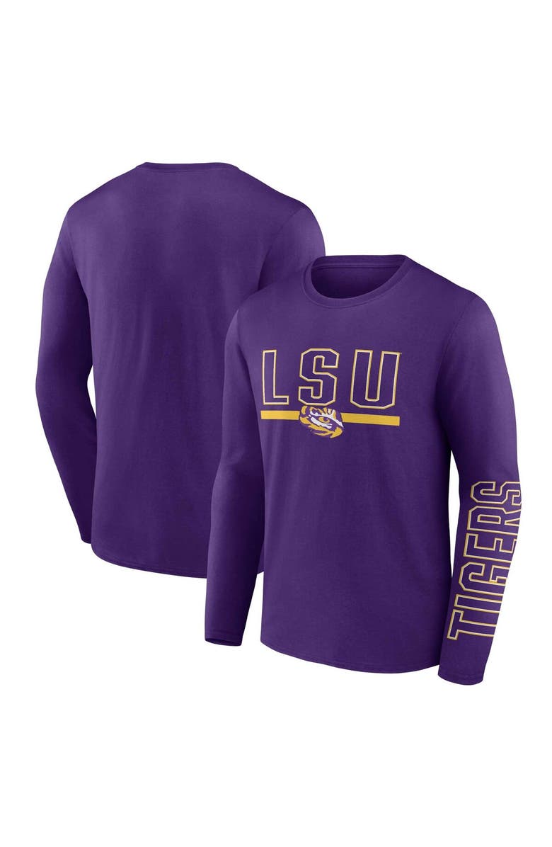 PROFILE Men's Profile Purple LSU Tigers Big & Tall Two-Hit Graphic Long Sleeve T-Shirt, Alternate, color, 