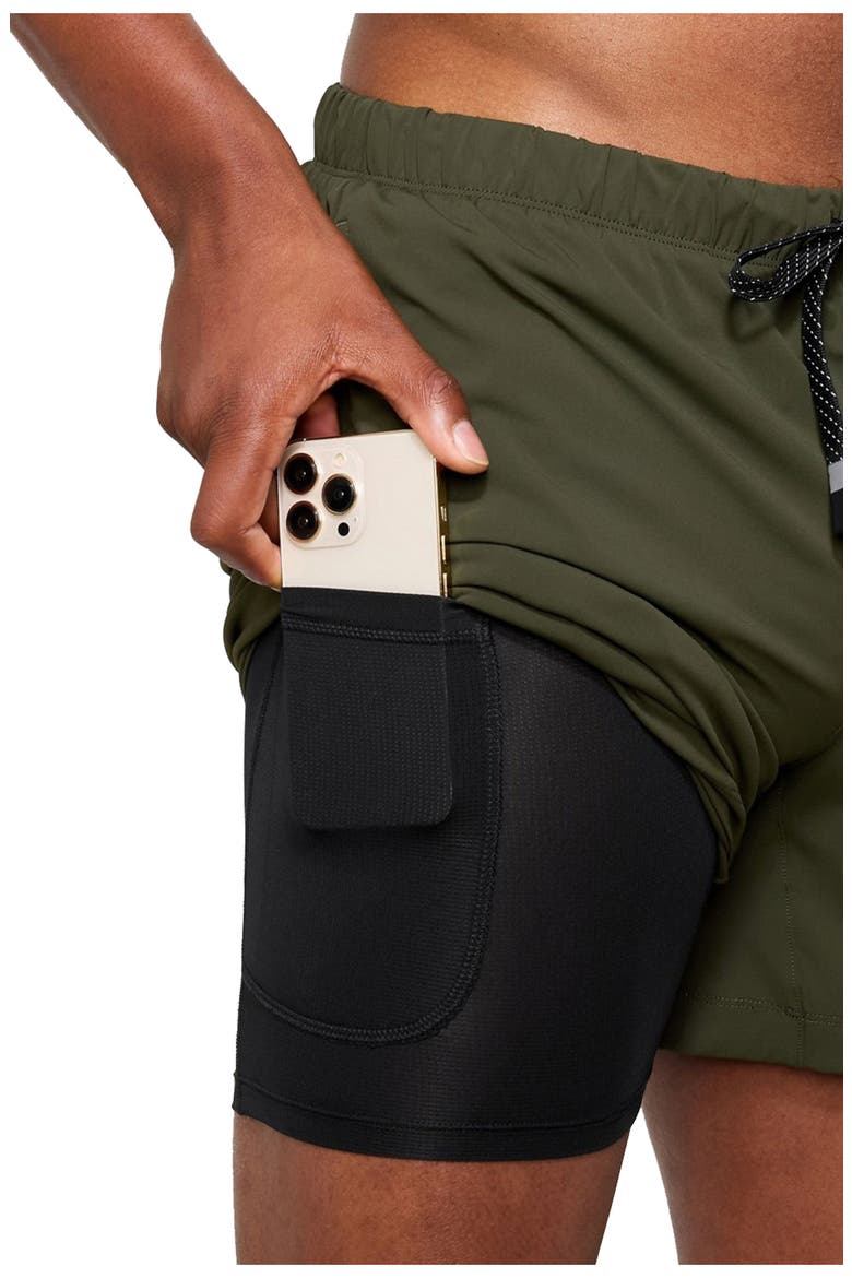 Men's The 5" One Short, Alternate, color, Dark Olive
