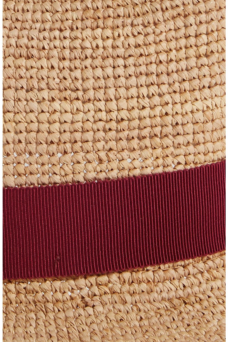 Raffia Fedora, Alternate, color, FRAPPE/ ORCHID