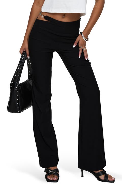 Eyes on You Flare Cutout Waist Flared Pants