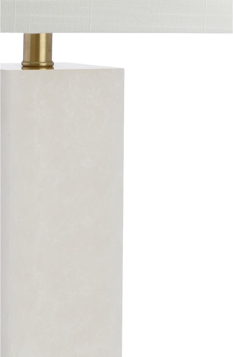 JONATHAN Y Jeffrey Metal/Marble LED Table Lamp, Alternate, color, Brass Gold/White