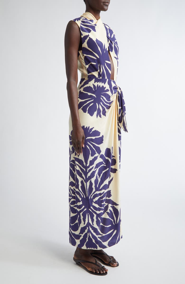 Johanna Ortiz City Wonders Silk Crêpe de Chine Maxi Dress, Alternate, color, 