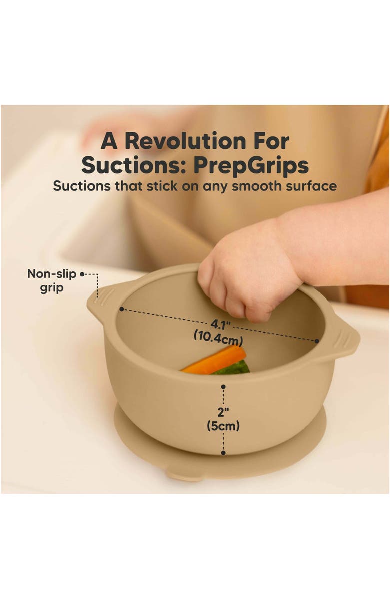 KeaBabies 2-Pack Silicone Suction Bowls, Alternate, color, Terracotta
