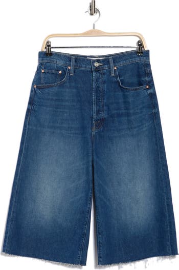 MOTHER The Culotte Fray Hem Denim Shorts | Nordstromrack