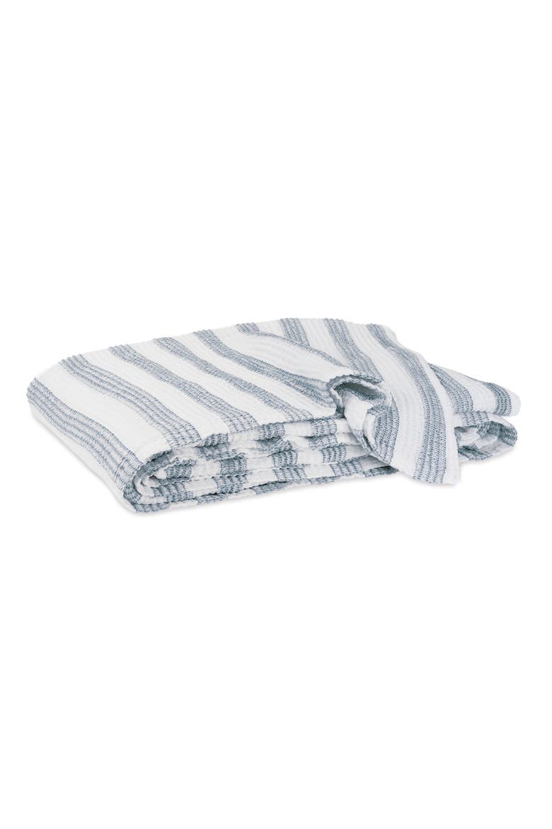 Cabana Cotton Throw Blanket, Main, color, WHITE/ BLUE