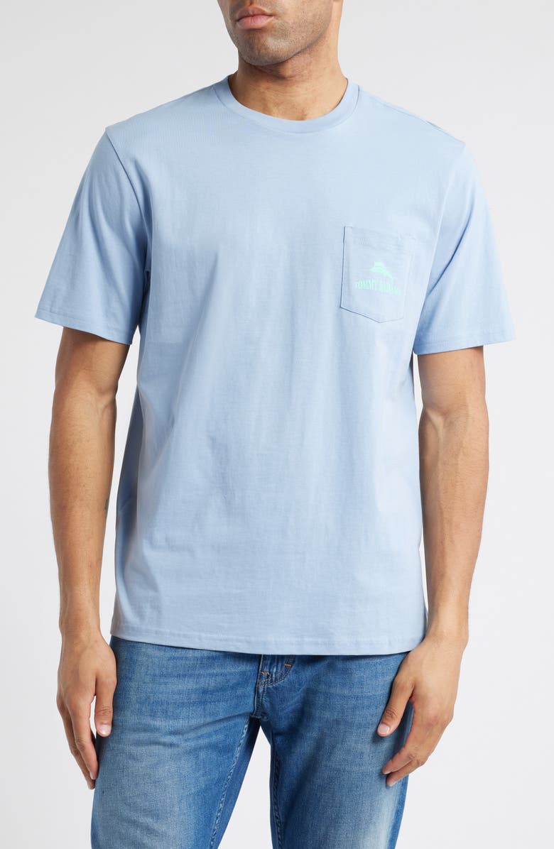 Tommy Bahama Shell or High Water Pocket T-Shirt, Main, color, Lake Water
