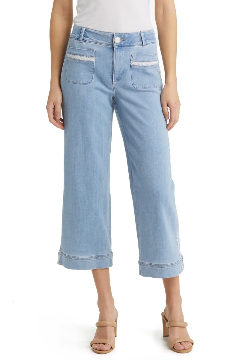 Wit & Wisdom 'Ab'Solution High Waist Wide Leg Ankle Jeans, Main, color, 