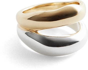 Two-Tone Double-Band Ring