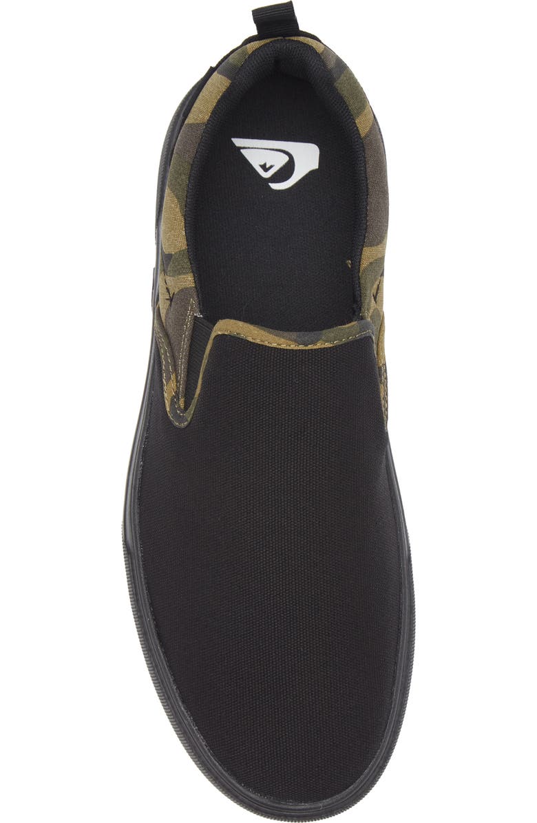 Quiksilver Shore Slip-On Sneaker, Alternate, color, Black/ Camo/ Multi