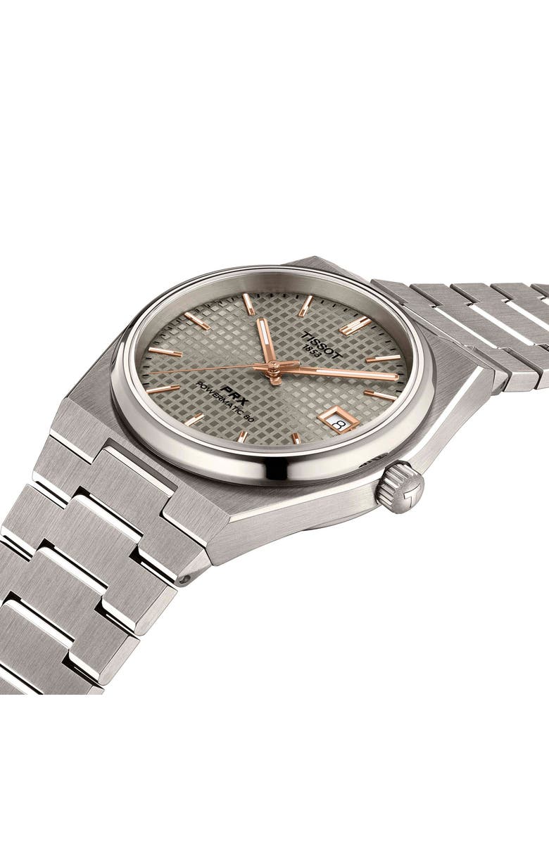 Tissot PRX Powermatic 80 Titanium Bracelet Watch, 38mm, Alternate, color,