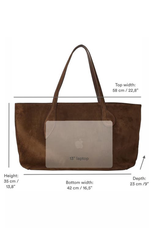 Little Liffner Mega Sprout Suede Tote In Brown