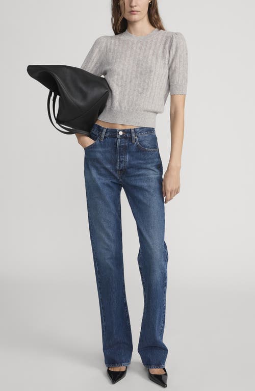 Frame The Vertical High Waist Relaxed Straight Leg Jeans In Blue