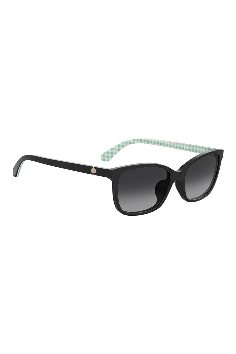 tabitha 55mm rectangular sunglasses, Alternate, color, BLACK GREEN/ DARK GREY SF