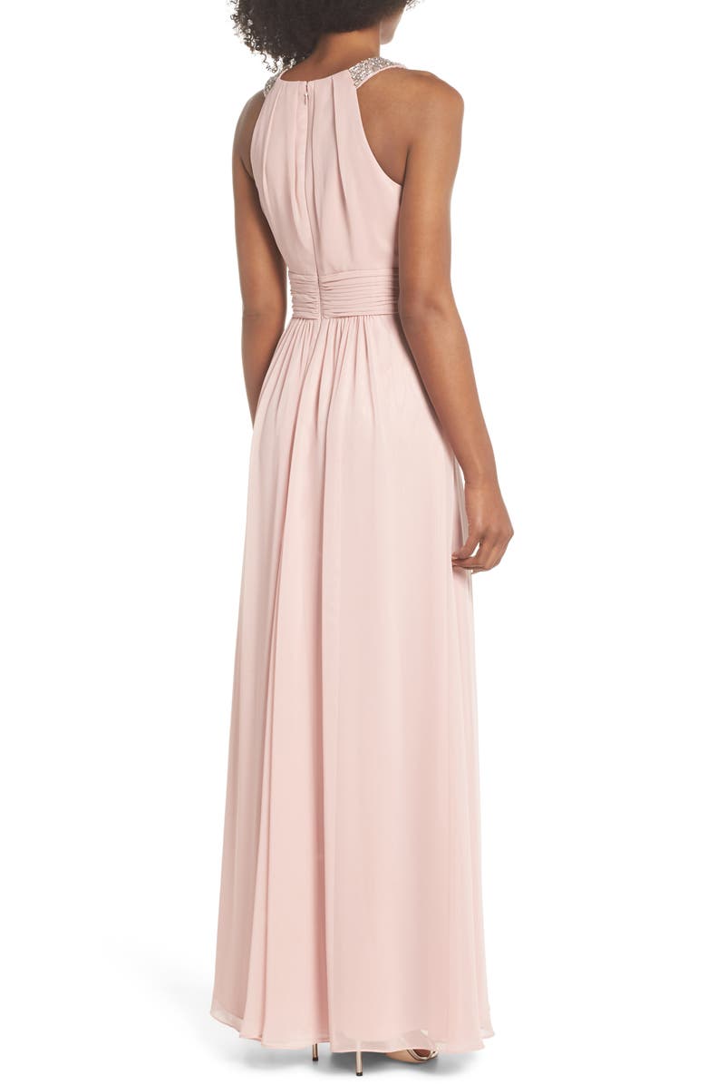 Eliza J Beaded Halter Gown, Alternate, color, 