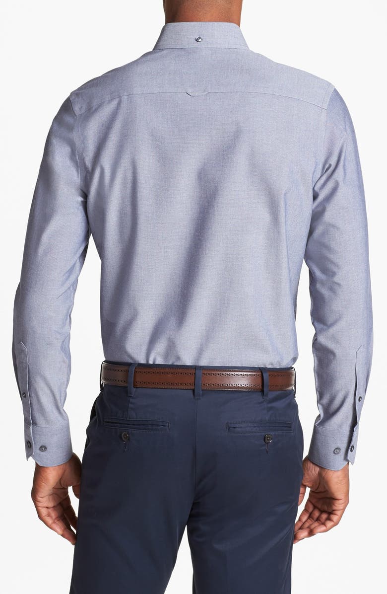 NORDSTROM MEN'S SHOP Smartcare<sup>™</sup> Trim Fit Oxford Non-Iron Sport Shirt, Alternate, color, 