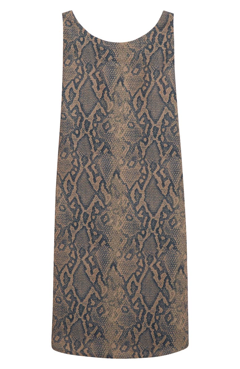 Emporio Armani Snakeskin Print Sleeveless Shift Dress, Alternate, color, Multi