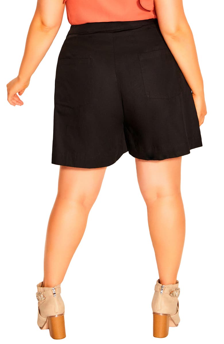 City Chic Spring Corset Denim Shorts, Alternate, color,