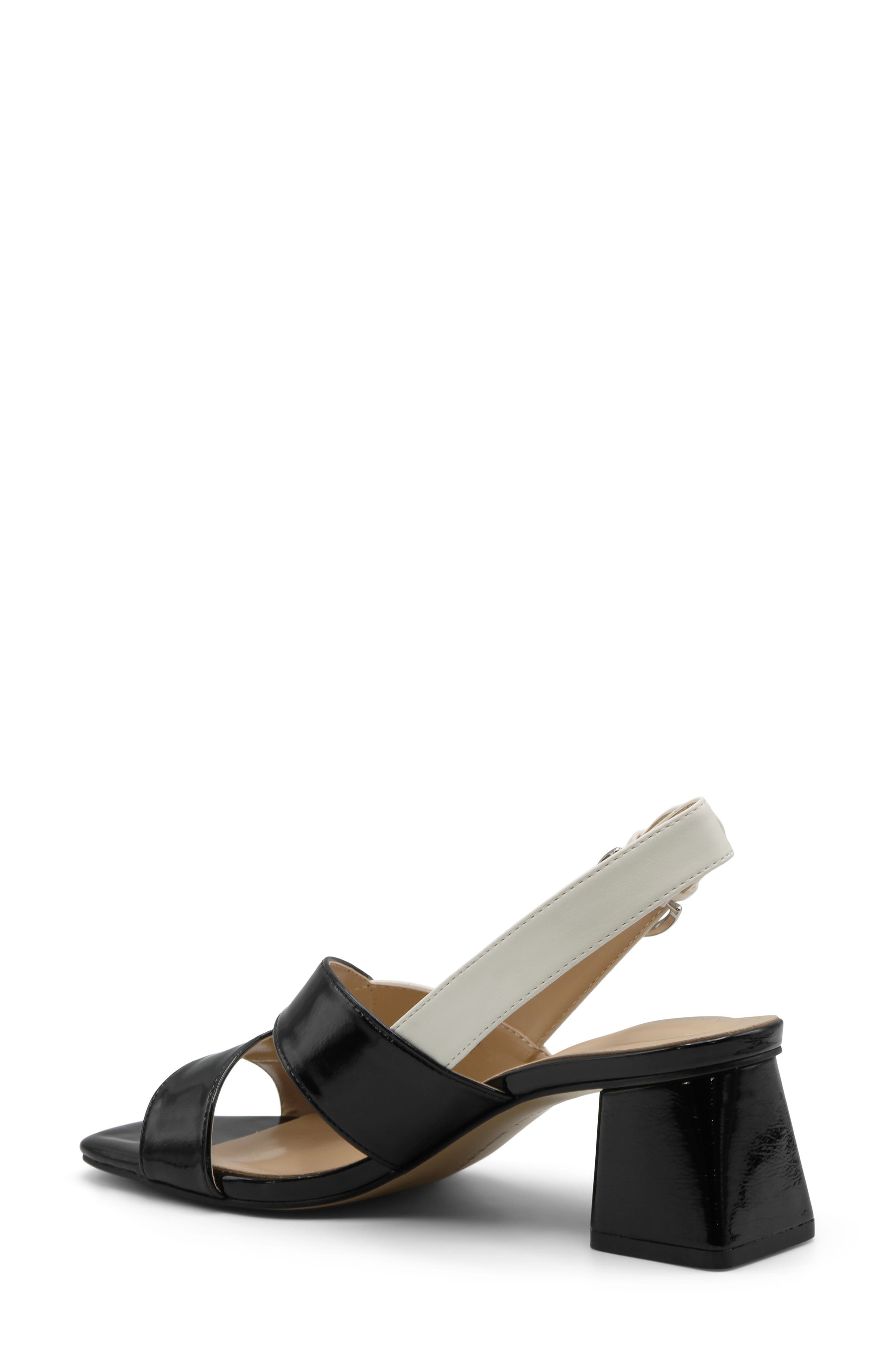 Adrienne Vittadini Trove Sandal, Alternate, color, Black/ White