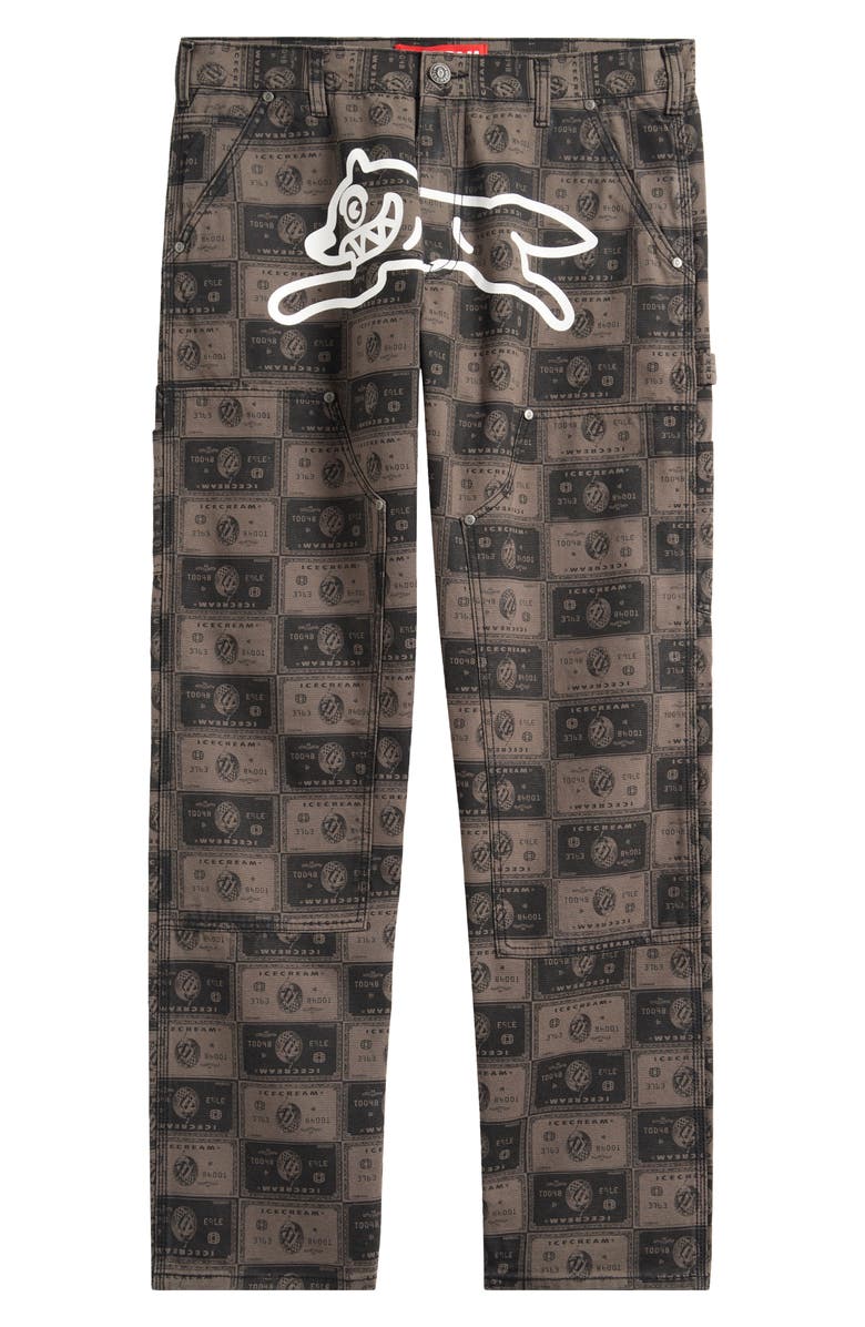 ICECREAM Charge Cotton Canvas Carpenter Pants, Alternate, color, Dark Gull Grey