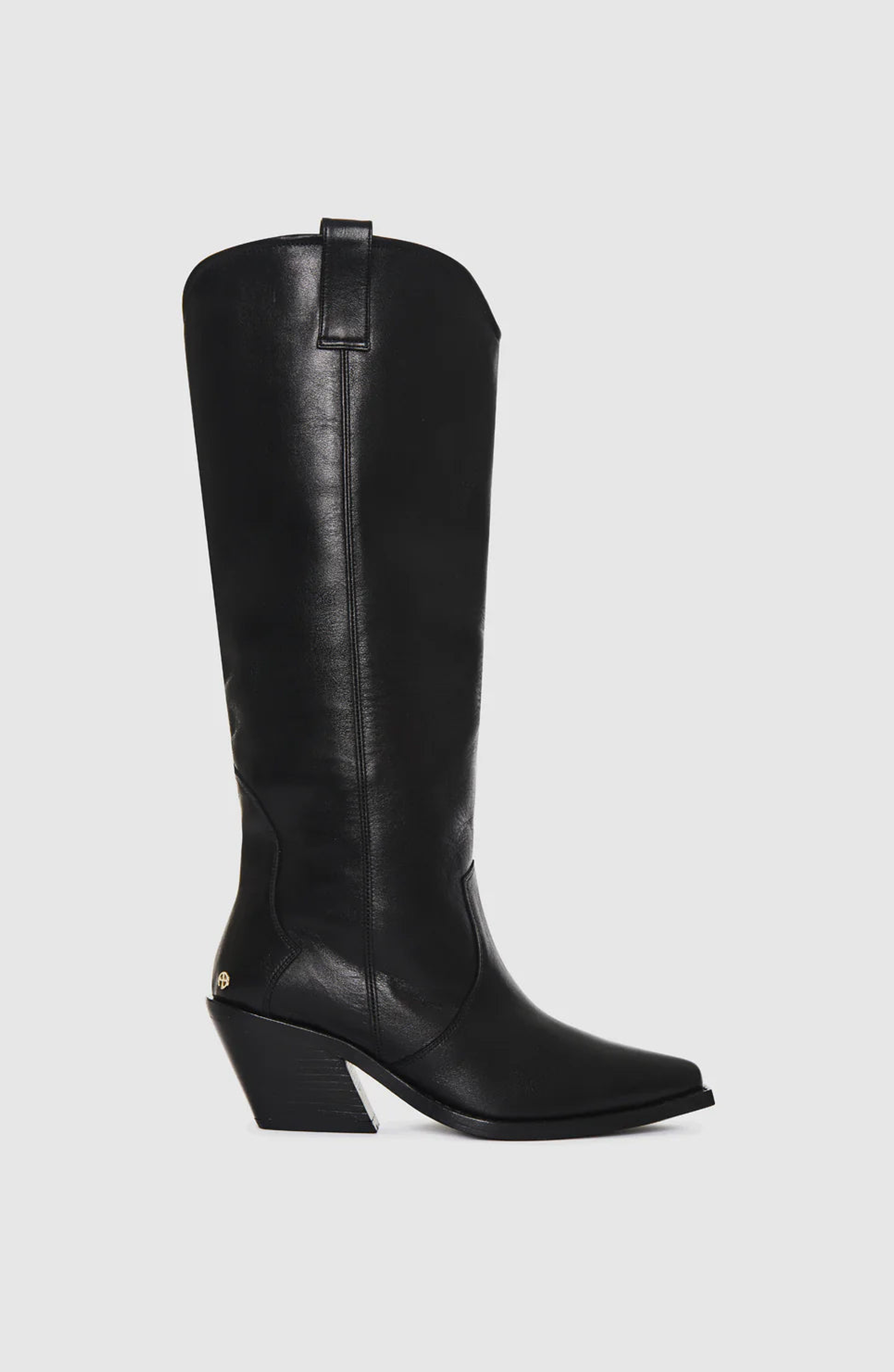 Tania Tall Leather Boots, Alternate, color, Black