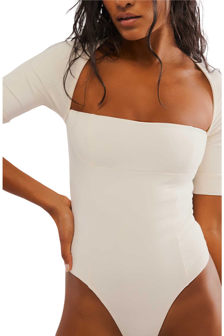 Everly Square Neck Bodysuit, Alternate, color, TOFU