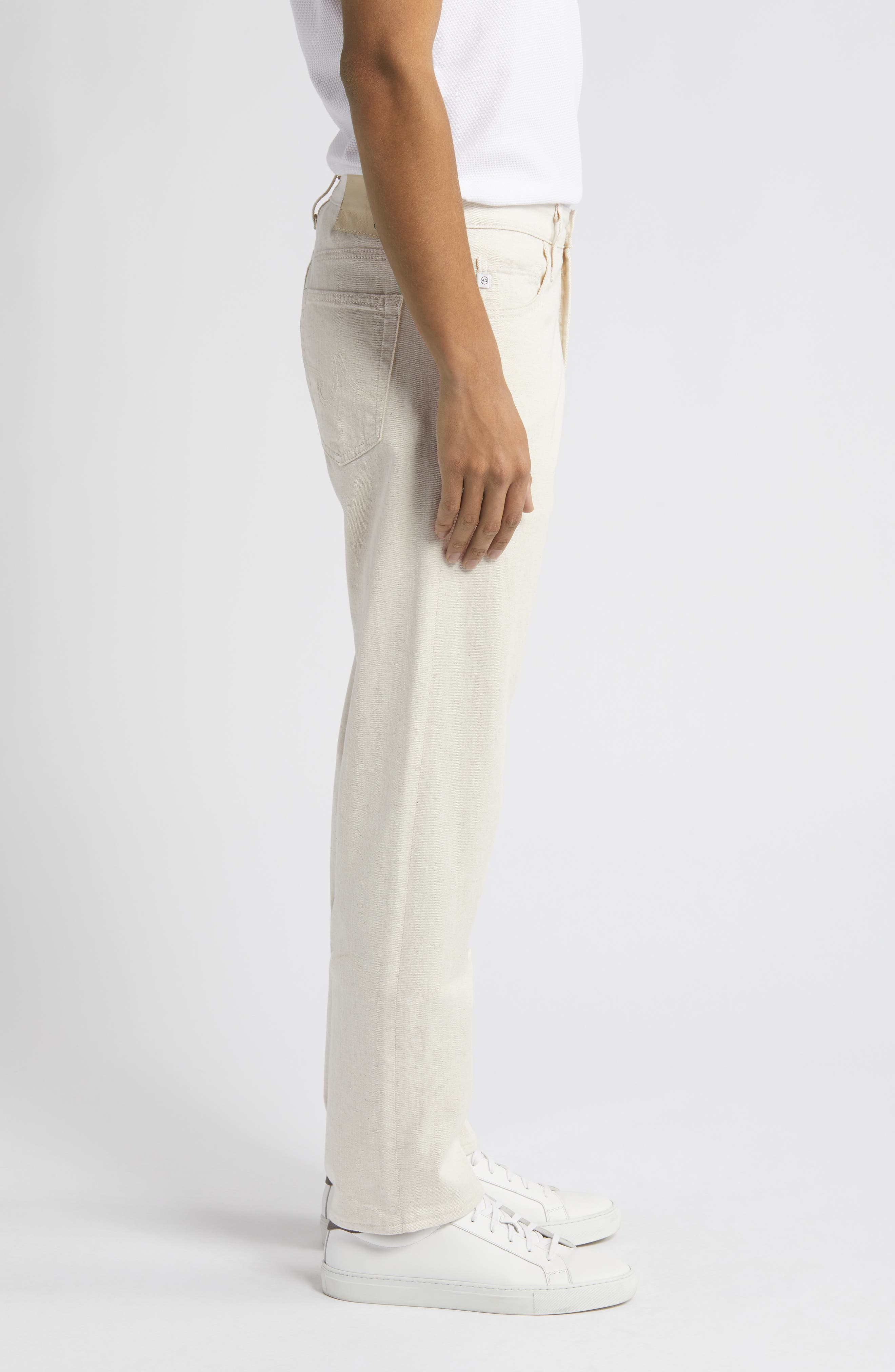 Мужские брюки AG Everett Slim Straight Leg Cotton & Linen Blend Pants — фото 3